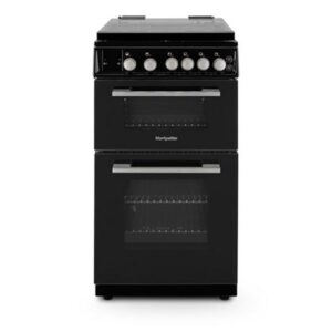 Montpellier MDOG50LK 50cm Gas Double Oven With Lid - Black