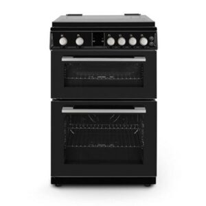 Montpellier MDOG60LK 60cm Gas Double Oven With Lid - Black