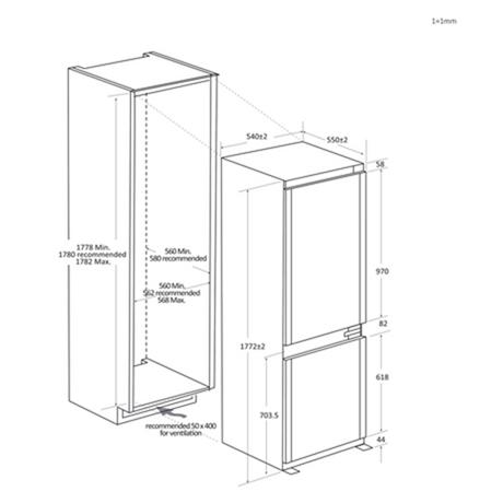 Haier HBQW5518EK-UK 70/30 Built In Total No Frost Fridge Freezer - Image 6