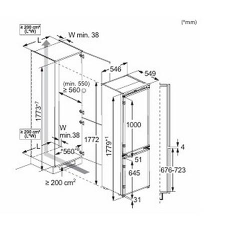 AEG NSC7N18ZES 70/30 Built In Frost Free Fridge Freezer - Image 3