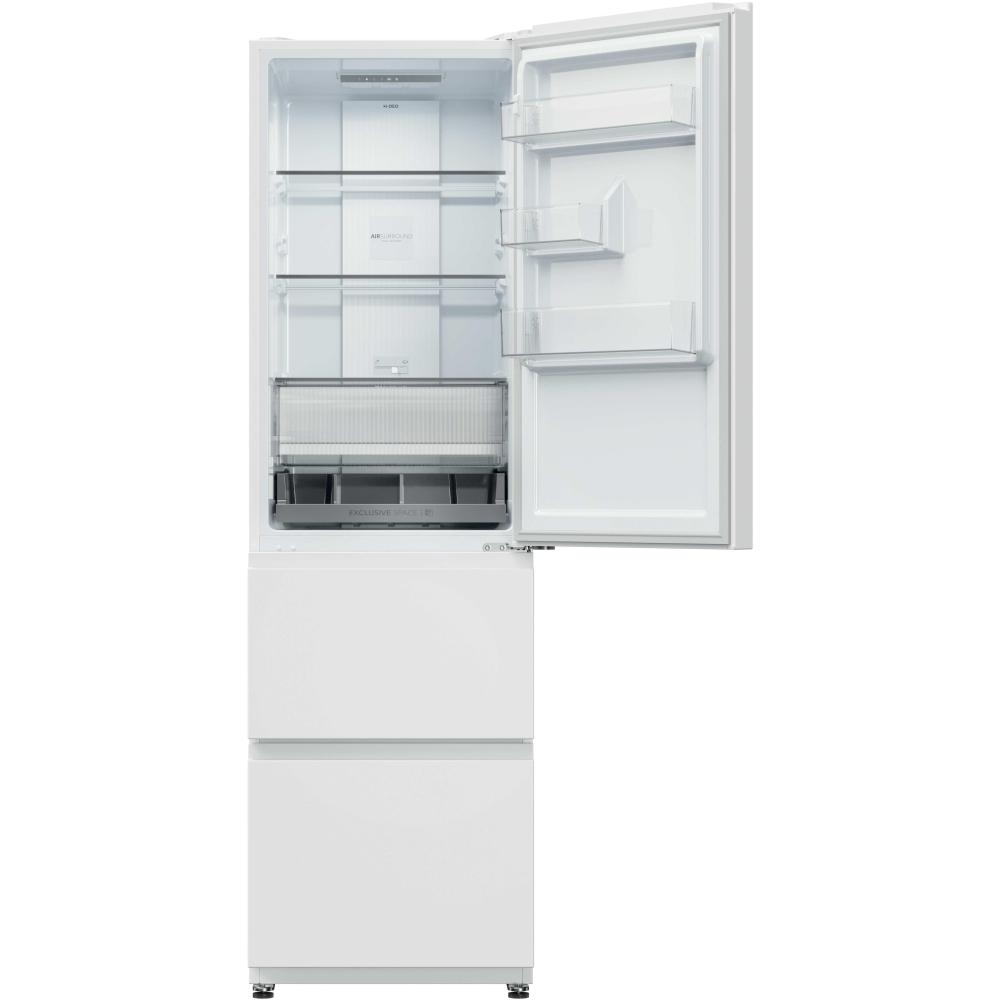 Haier HTR3518ENMWK 185cm Tall 60/40 Total Frost Free Fridge Freezer - White - Image 2