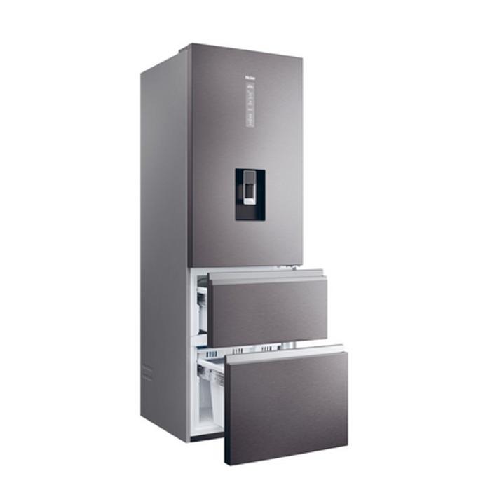 Haier HTW5618EWMP 185cm Tall 60/40 Frost Free Fridge Freezer - Dark Inox - Image 3