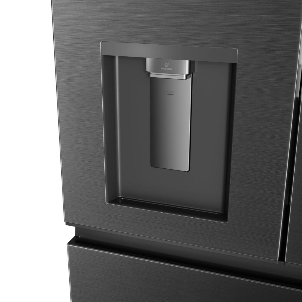 Haier HFR59F18CWMB 185.2cm Tall French Door Style Fridge Freezer - Black - Image 3