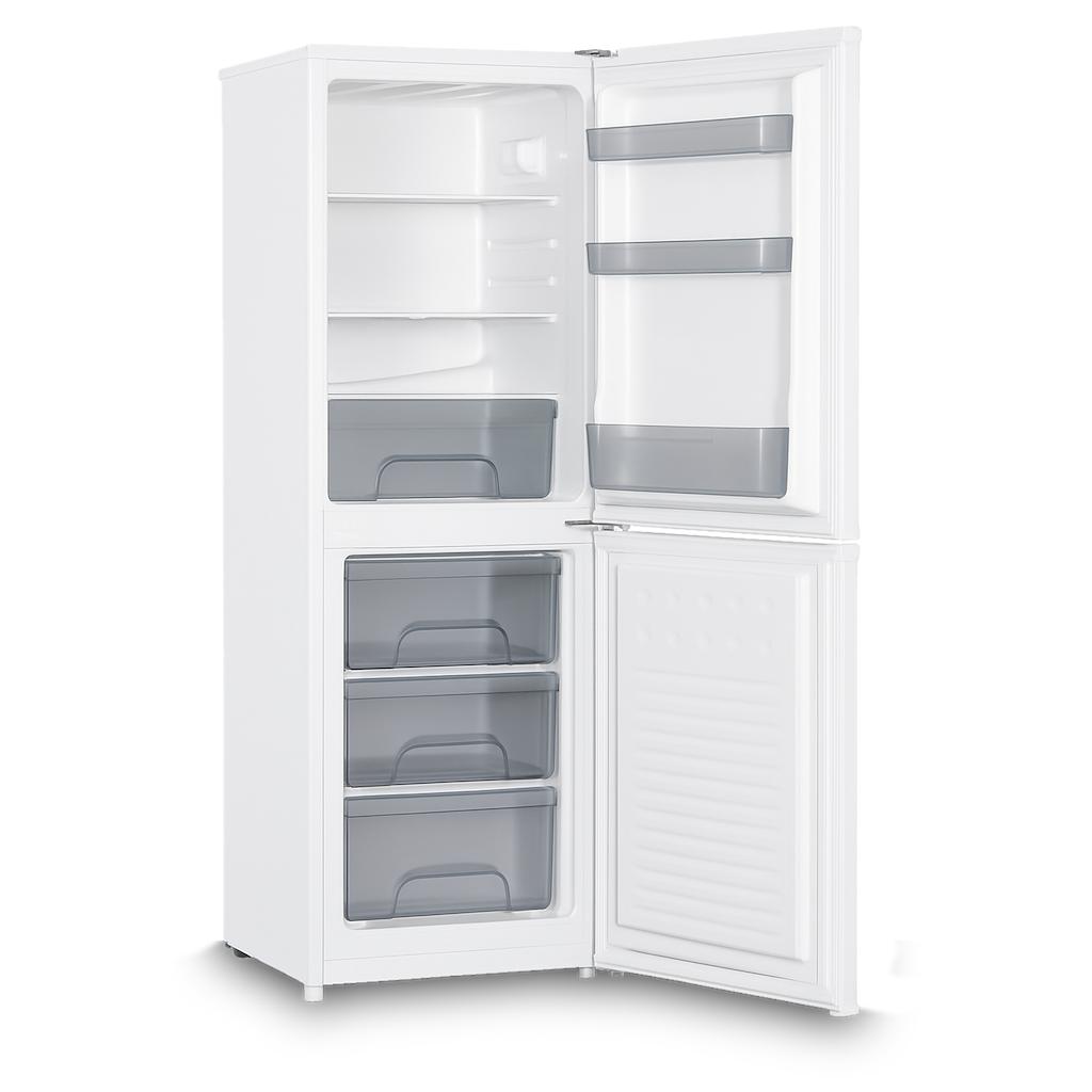 Montpellier MDAS144W 144cm Tall Static Fridge Freezer in White - Image 2