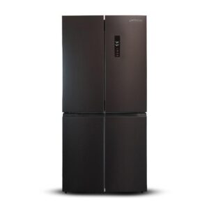 Montpellier MDAXD183DX 188cm Tall Cross Door Fridge Freezer in Dark Inox